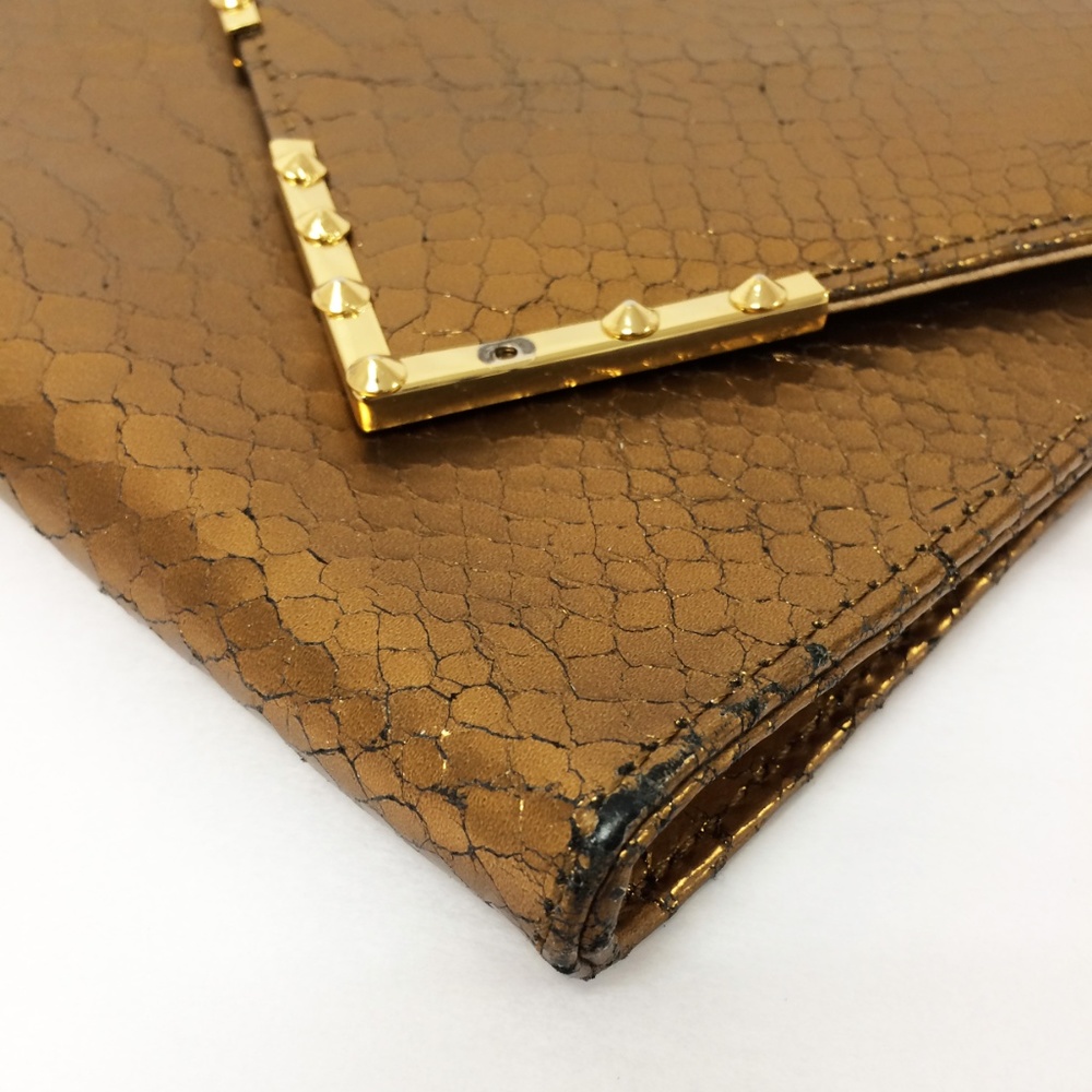 BE & D Snake Embossed Leather Clutch - Picture 5 of 8